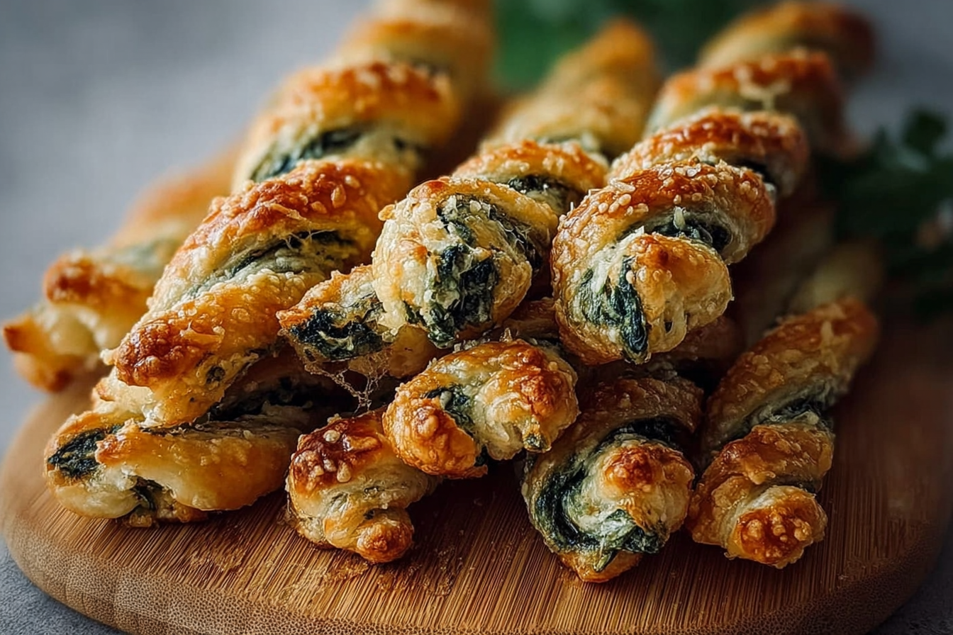 Parmesan Spinach Cheese Twists