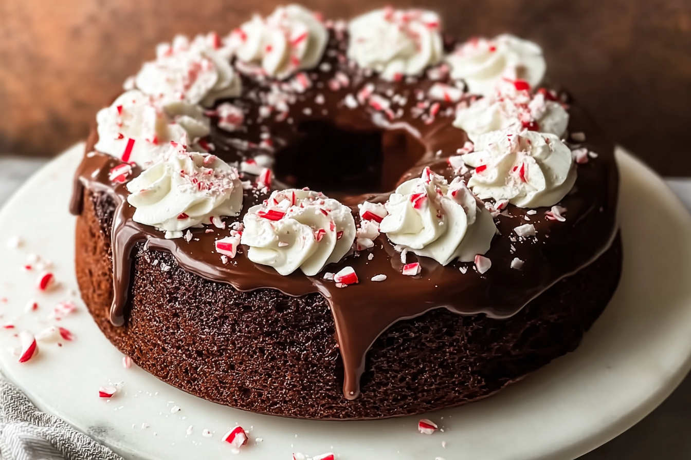 Peppermint Hot Chocolate Cake