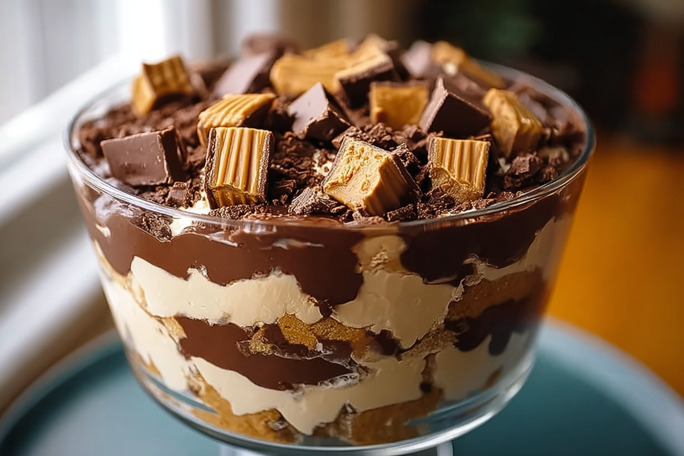 Reeses Peanut Butter Chocolate Trifle