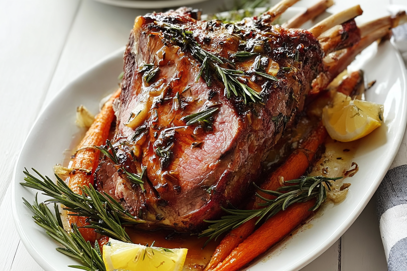Rosemary Garlic Lemon Roast Lamb