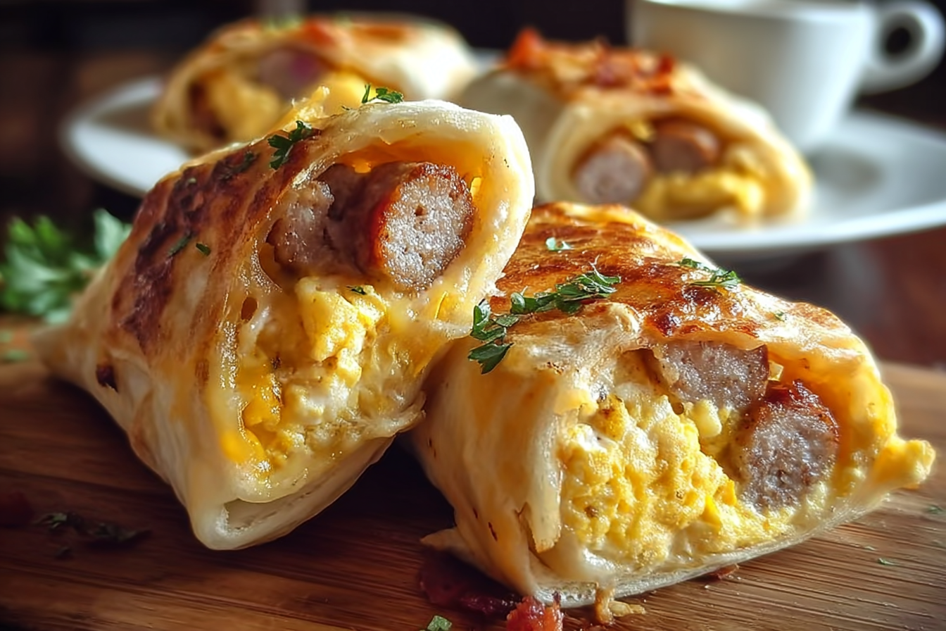 Sausage Egg And Cheese Breakfast Roll Ups