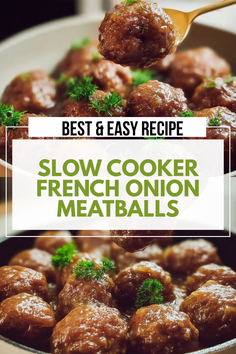Slow Cooker French Onion Meatballs