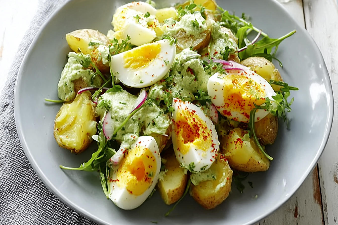 Smashed Potato Egg Salad