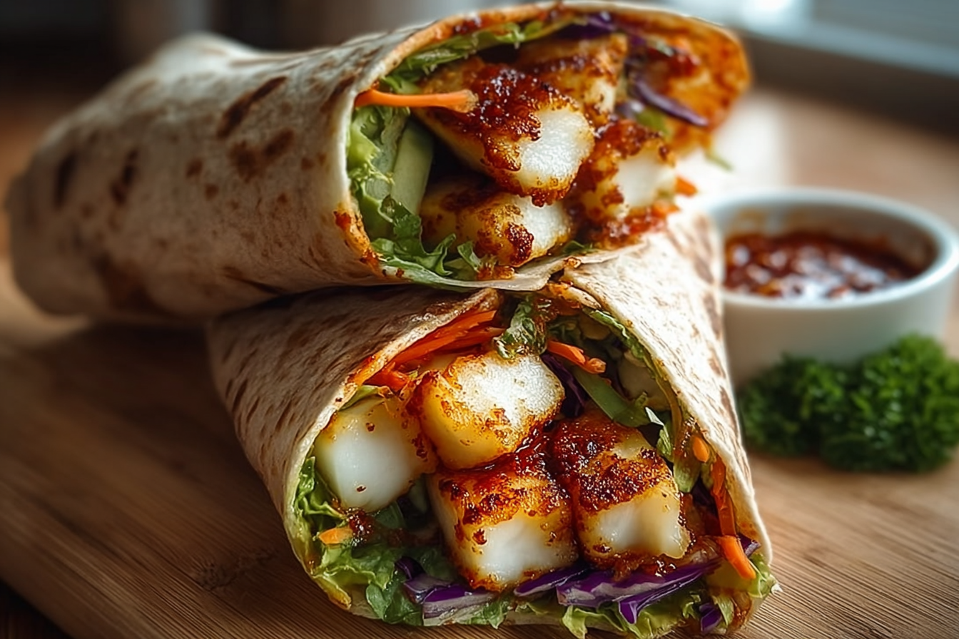 Sweet Chili Halloumi Wraps