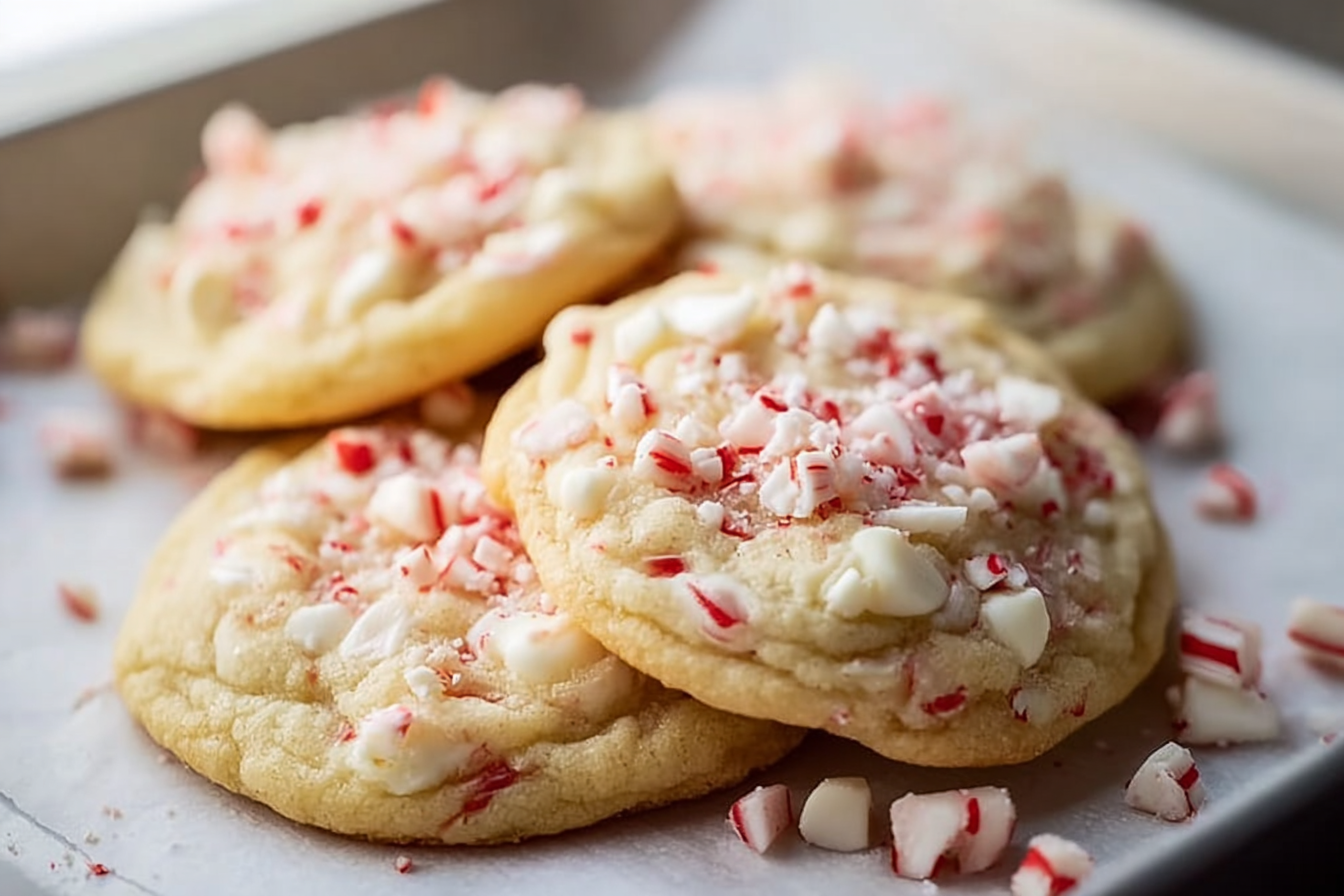 White Chocolate Peppermint Cookies