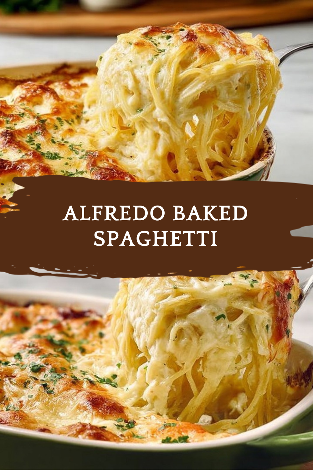 Alfredo Baked Spaghetti