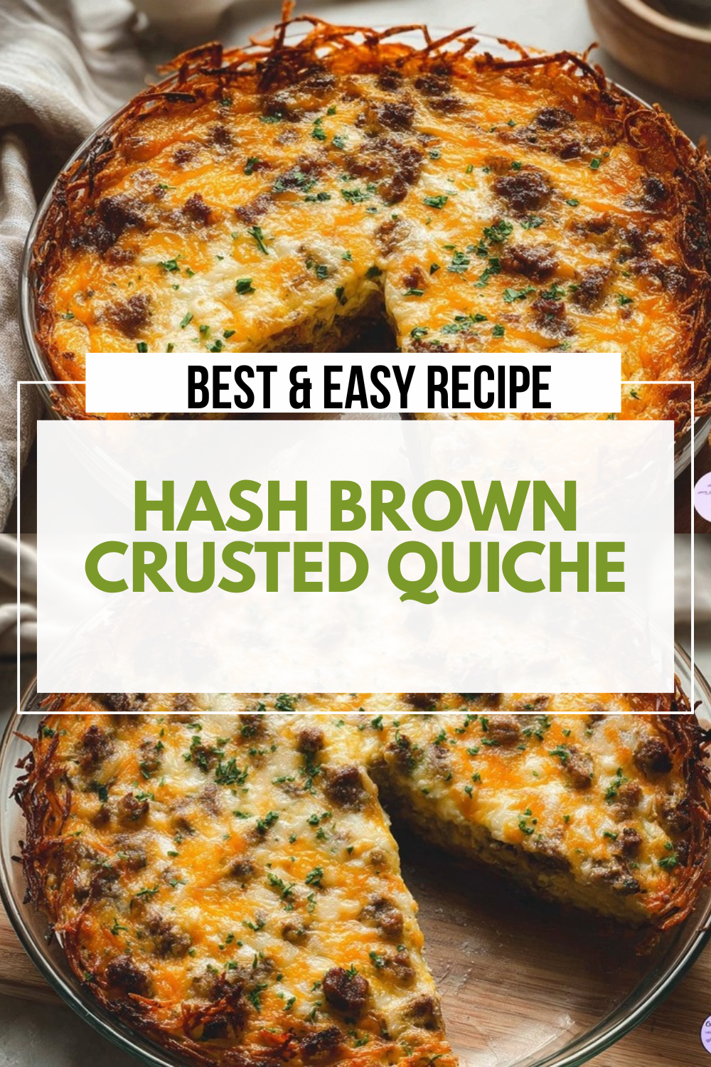 Hash Brown Crusted Quiche