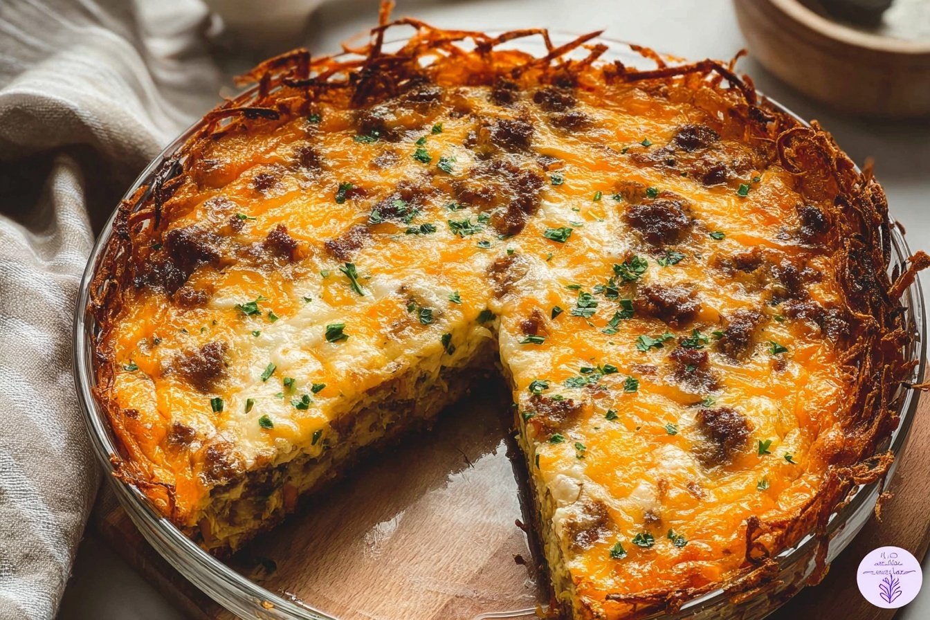 Hash Brown Crusted Quiche