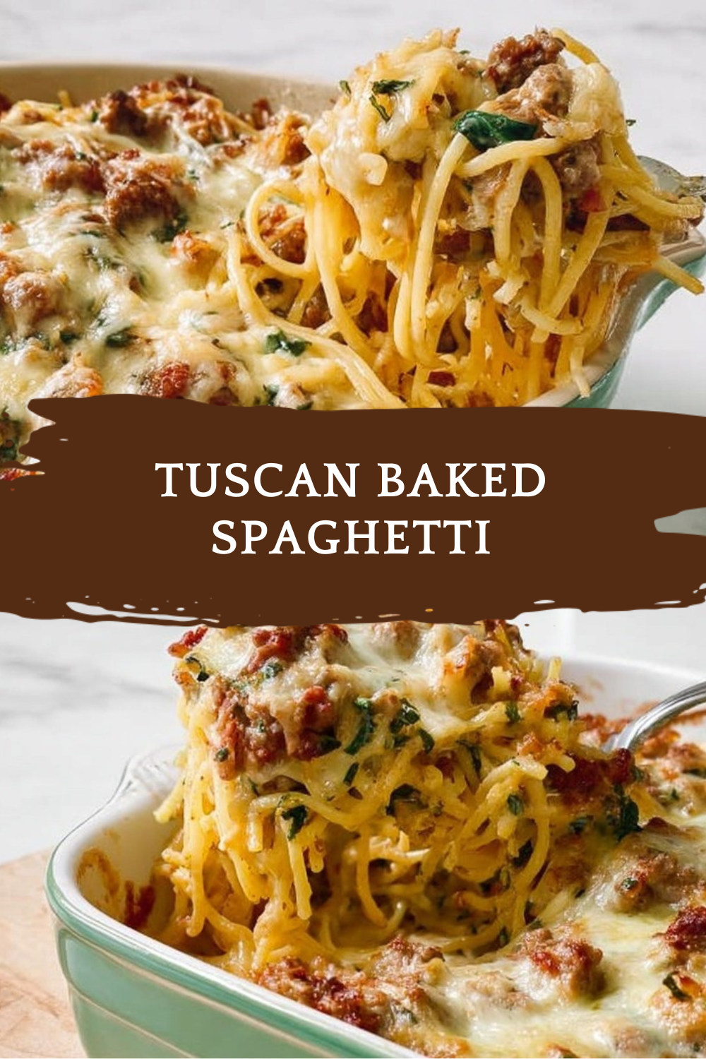 Tuscan Baked Spaghetti