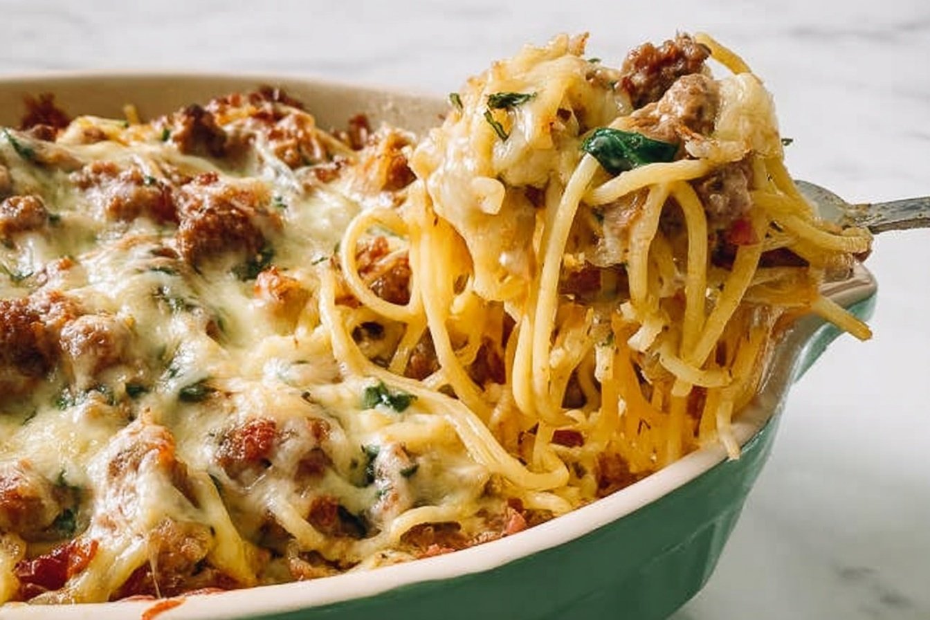 Tuscan Baked Spaghetti